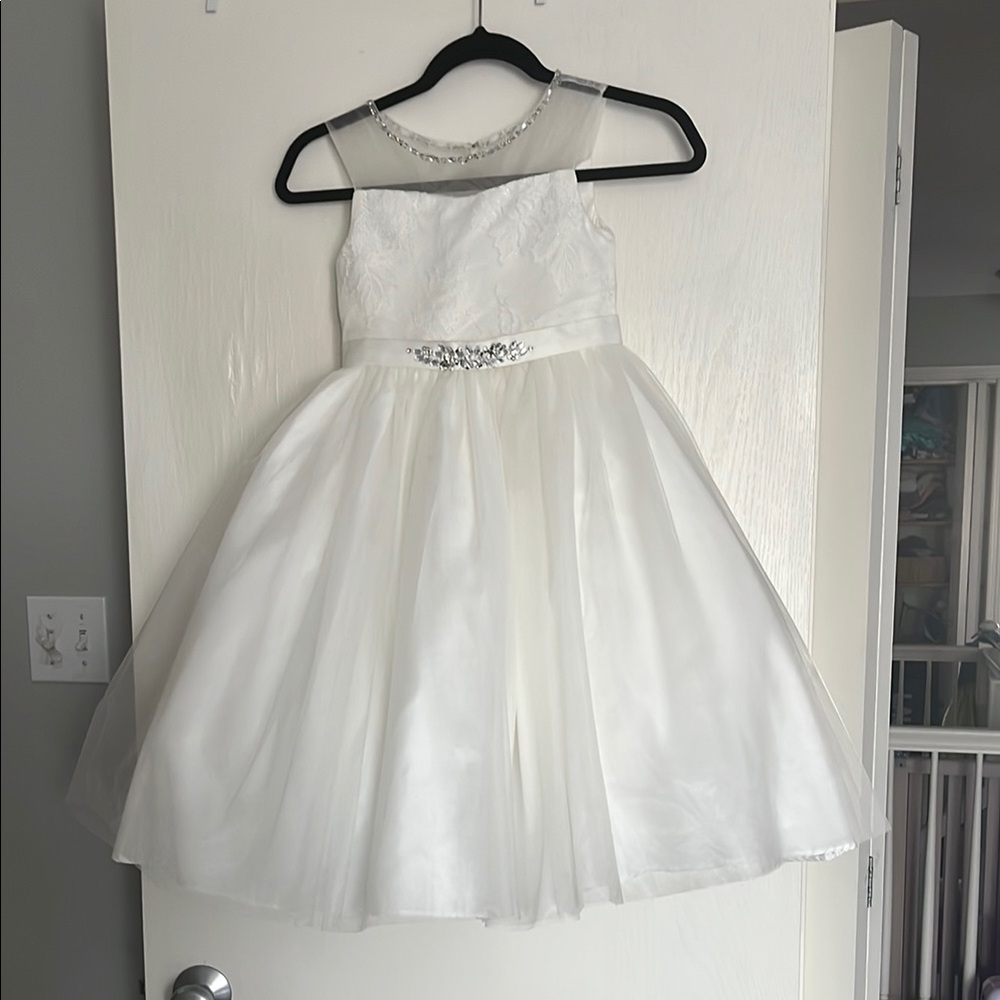 Elegant White Girls Dress